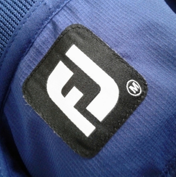 FootJoy Mens sz M Full Zip Stretch Golf Jersey Navy blue Track Jacket polyester - Picture 6 of 6